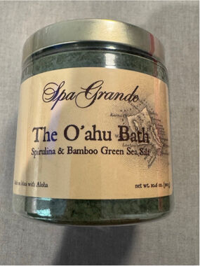 Hawaiian Spa Grande Green Oahu Bath Salt Bamboo & Spirulina 300g made on Maui